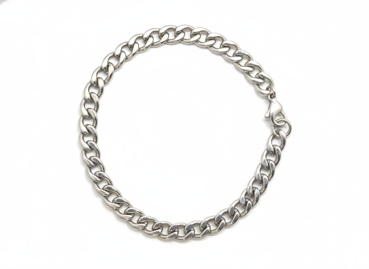 Stainless Steel Link Bracelet 7.5”