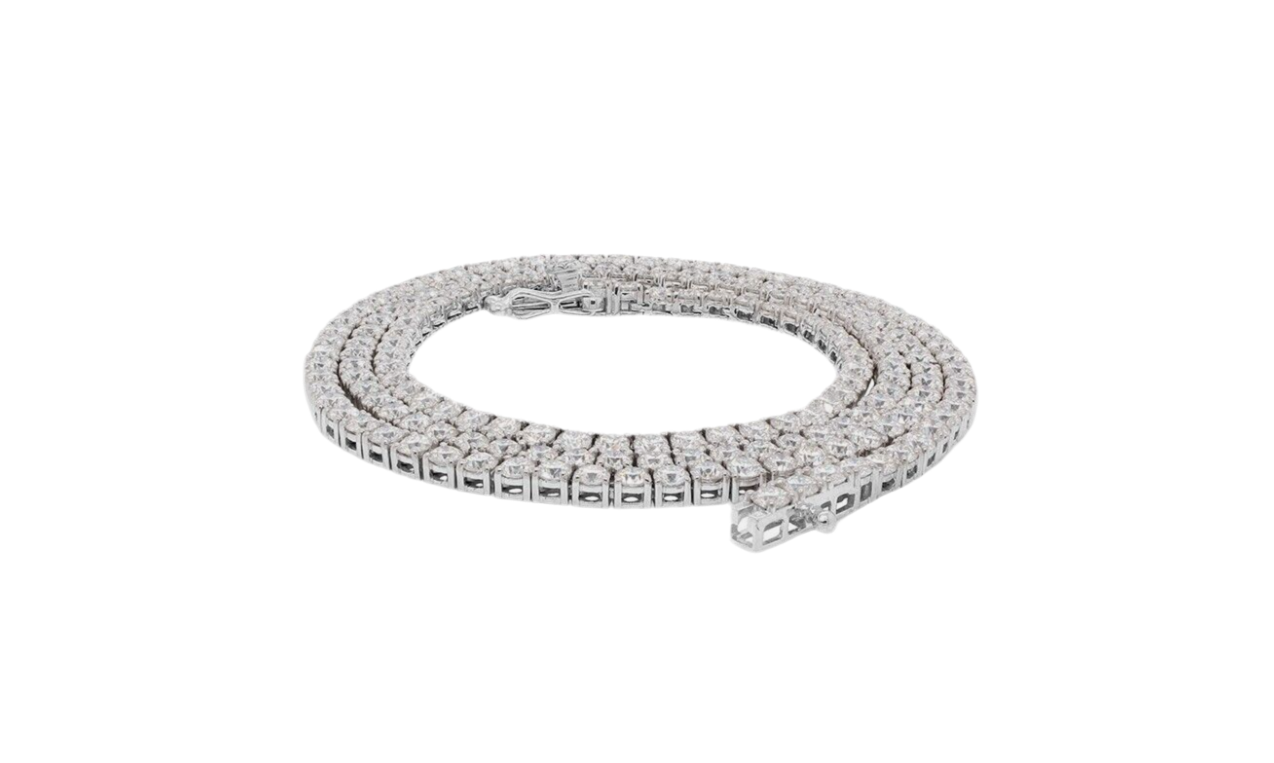 Sterling Silver Moissanite Tennis 3MM Chain
