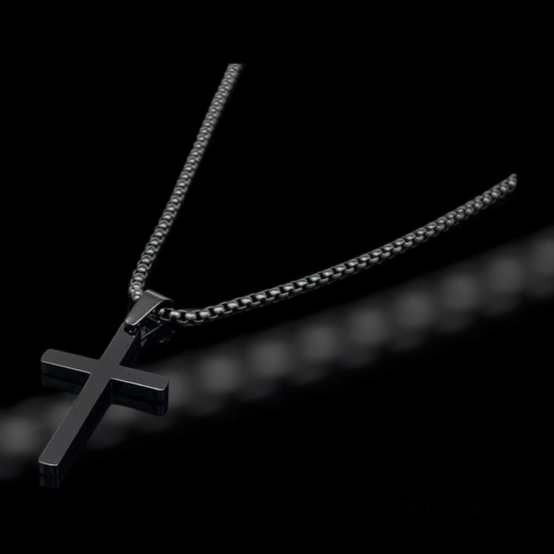 Black Stainless Steel Cross