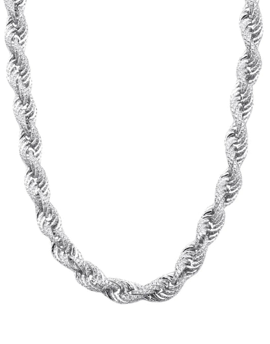 Sterling Silver Moissinate Rope Chain