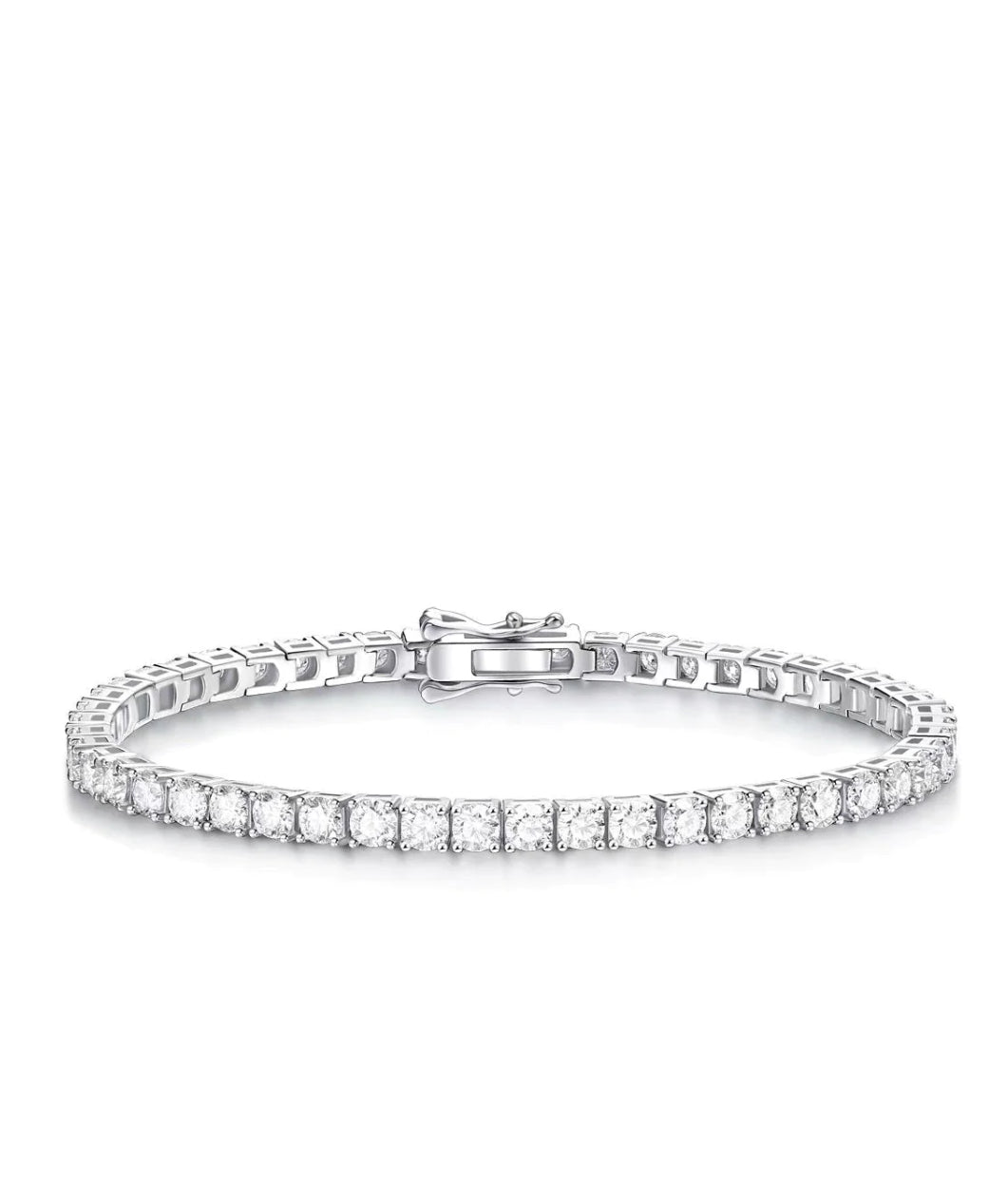 Sterling Silver Moissanite Tennis Bracelet