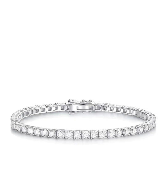 Sterling Silver Moissanite Tennis Bracelet