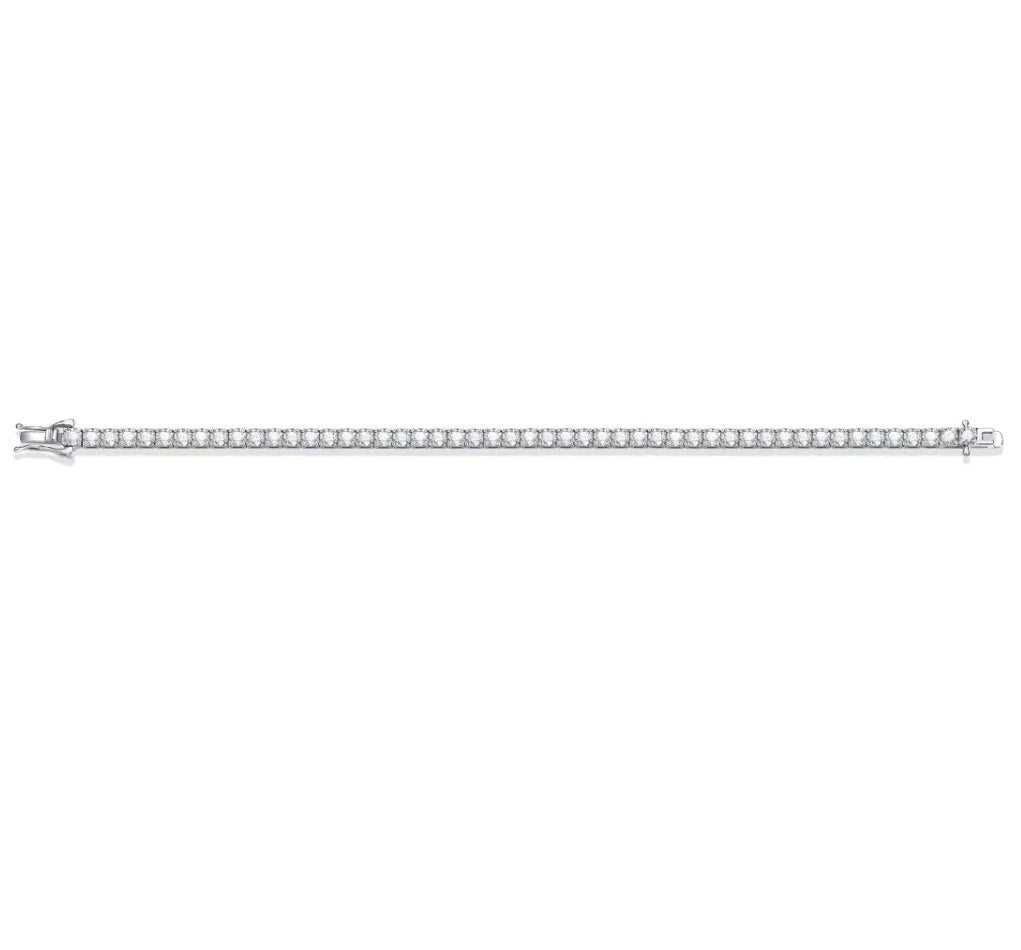 Sterling Silver Moissanite Tennis Bracelet