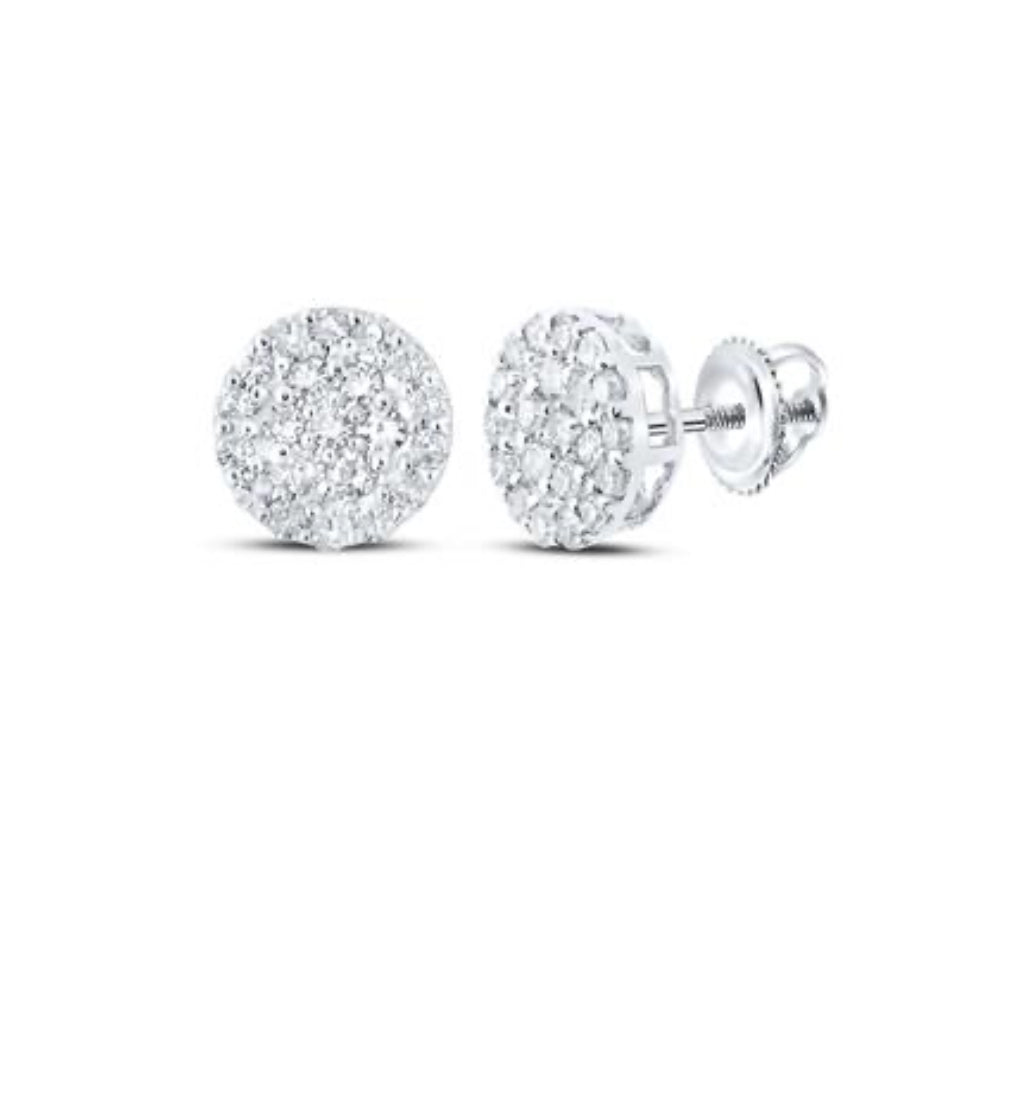 10K Round Diamond Studs Earrings