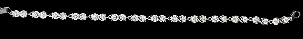Sterling Silver Infinity Moissinate Bracelet