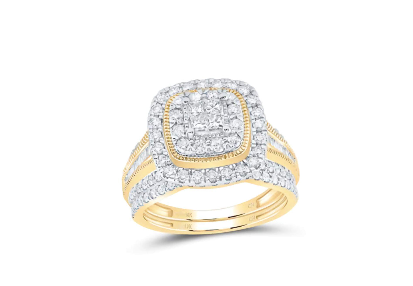 Halo Diamond Duo Ring Set