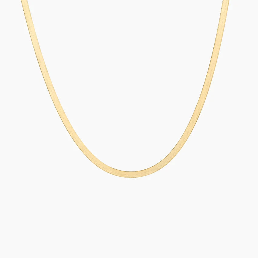 10K 4.4mm Yellow Gold Harringbone Necklace