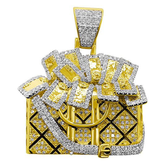 10K Duffel Bag Diamond Charm