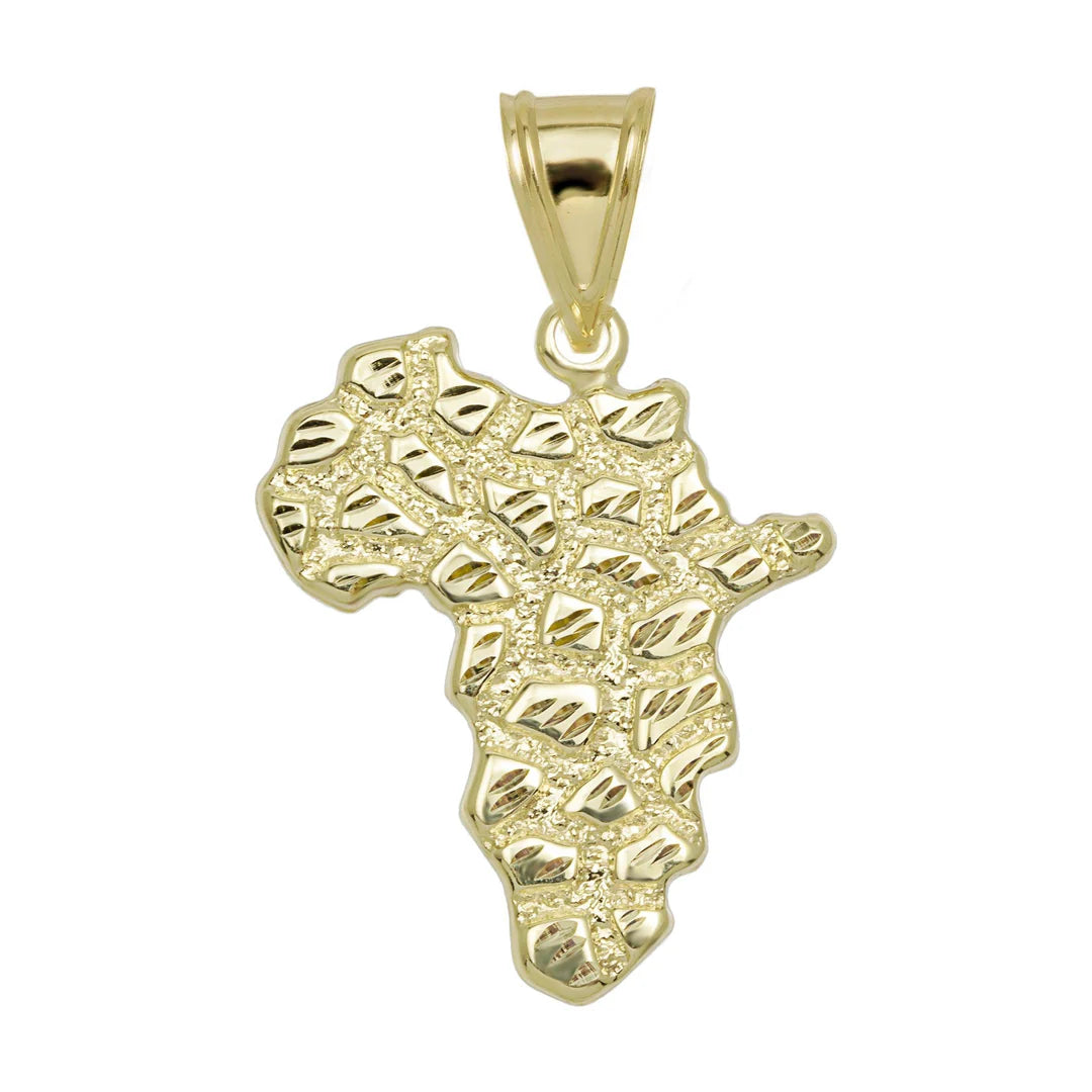 10K Nugget Africa Charm