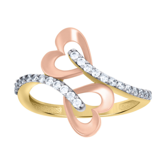 10K Heart Love Ring