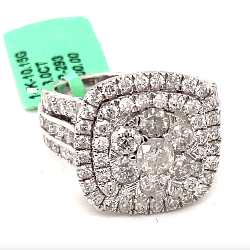 10K Splint Shank Diamond Engagement Ring