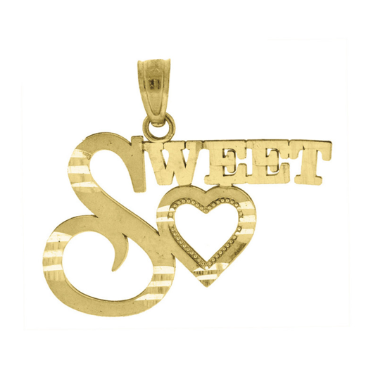 10K Yellow Gold Sweetheart Pendant