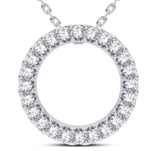 14K Circle of Life Diamond Pendant