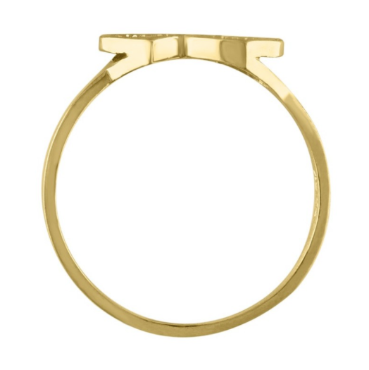 10K Yellow Gold Cubic Zirconia Engagement Ring