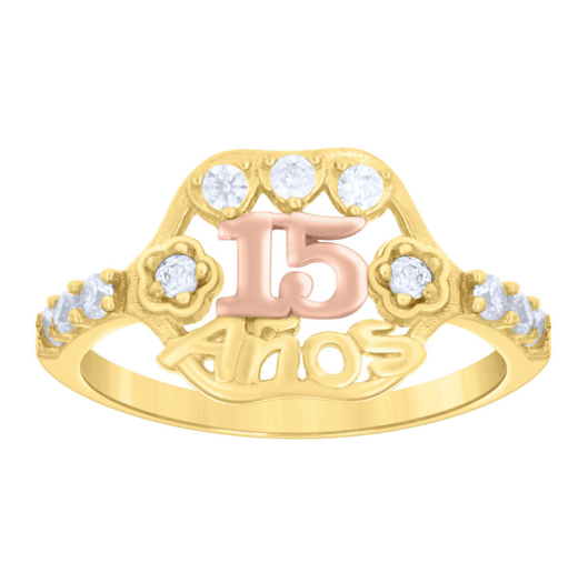 14k Yellow Gold Quinceanera Ring