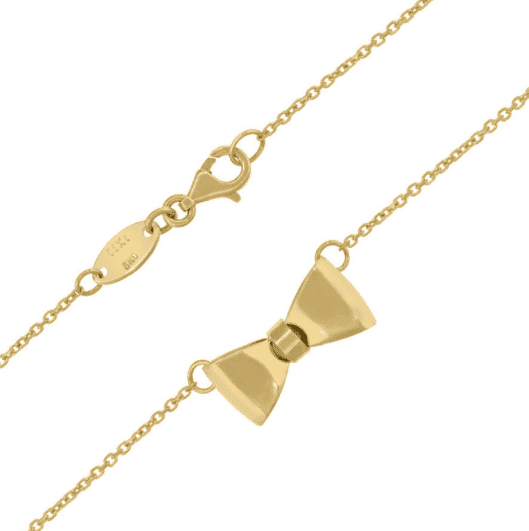 14K Bow Necklace