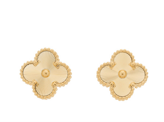 10k Gold Clover Gold Earrings