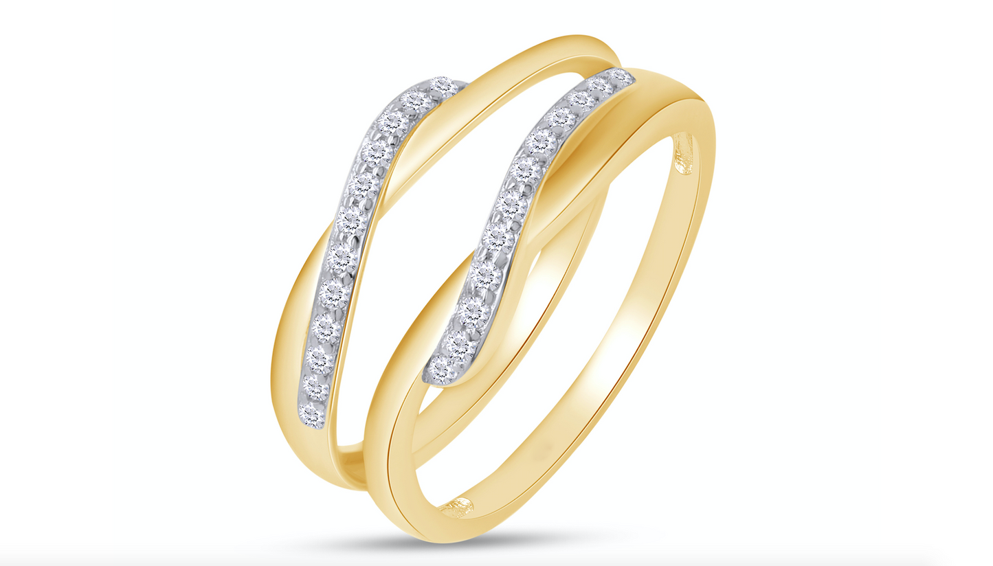 10K Yellow Gold Diamond Ring Enhancer