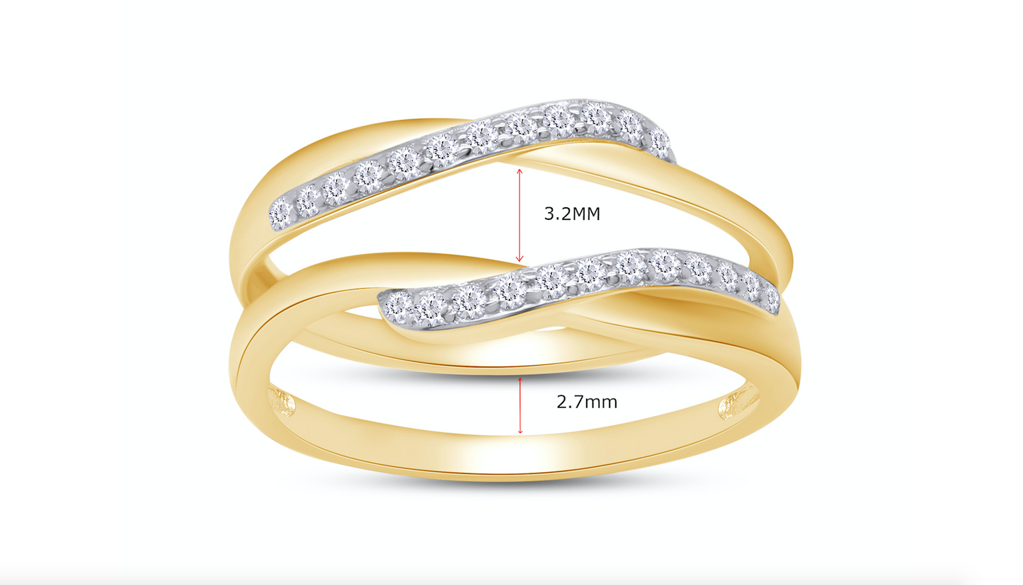 10K Yellow Gold Diamond Ring Enhancer