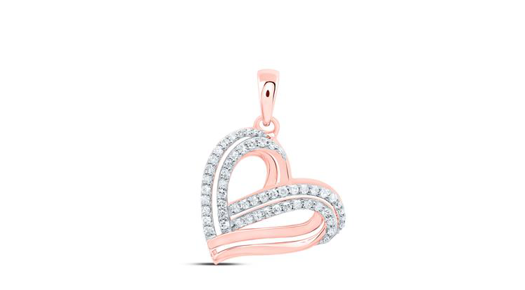 10K Diamond Gift Heart Pendant