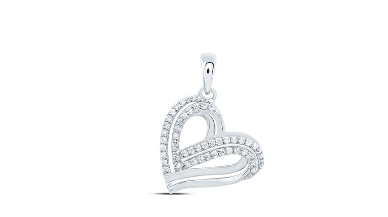 10K Diamond Gift Heart Pendant
