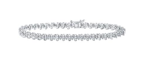 925 Tennis S-Link Diamond Bracelet