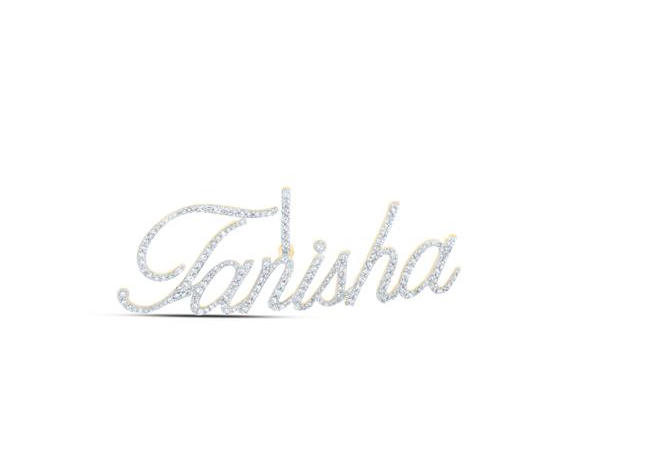 10K Tanisha Diamond Name Pendant