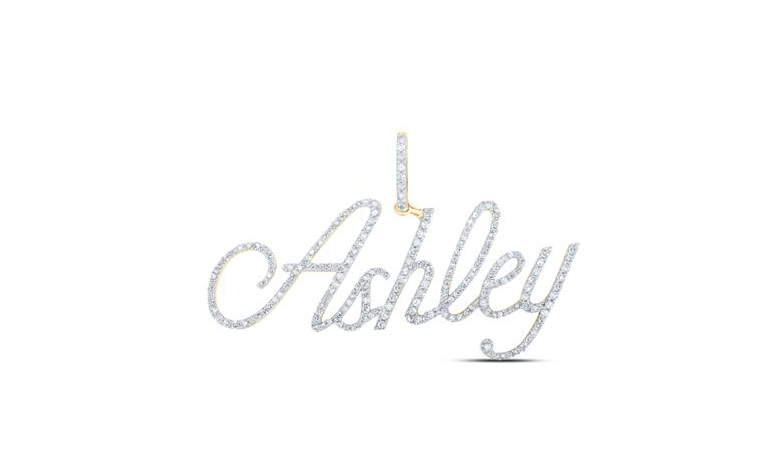 10K Ashley Diamond Name Pendant