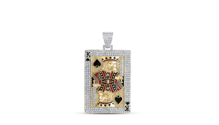 10K King Card Pendant