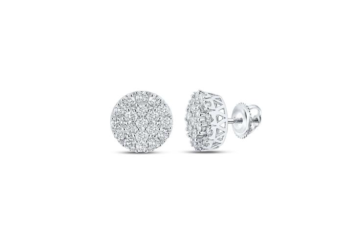 10k Round Diamond Studs Earrings