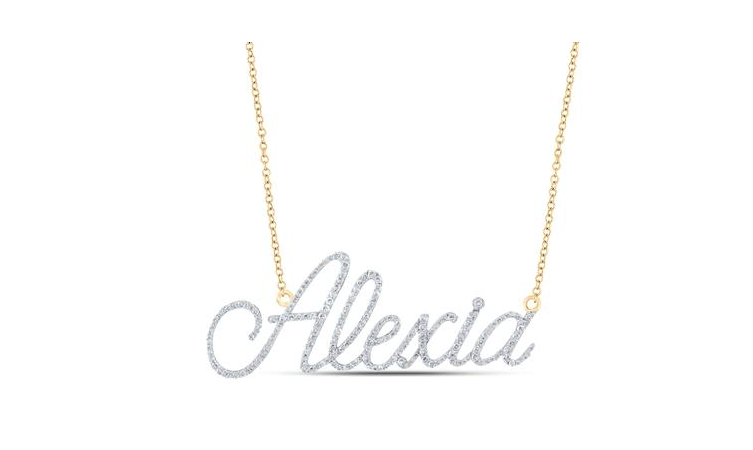 10K Alexia Diamond Nameplate