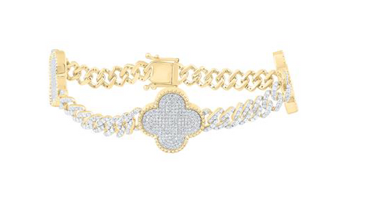 Ladies Diamond Van Clover Bracelet