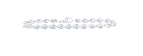 Sterling Silver Diamond Bracelet