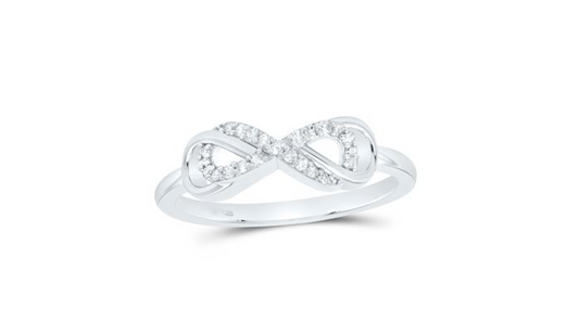Sterling Silver Infinity Diamond Promise Ring