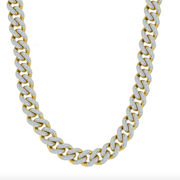 10k Diamond Cut Miami Cuban Necklace