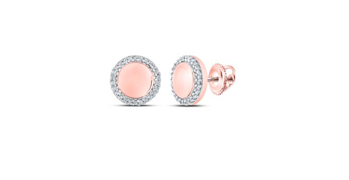 10K Rose Gold Diamond Studs