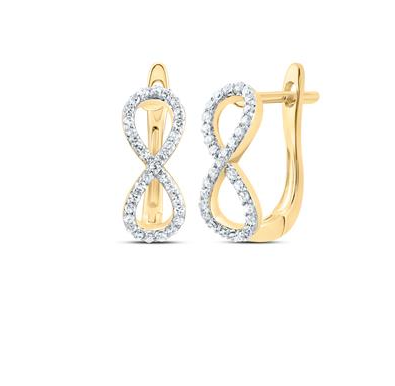 10k Infinity Diamond Fashion Earrings