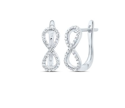 10k Infinity Diamond Fashion Earrings