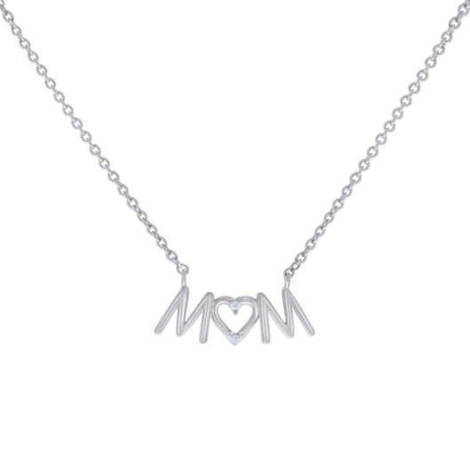 Sterling Silver MOM Necklace