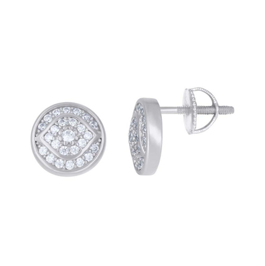 Sterling Silver White Sapphire Studs