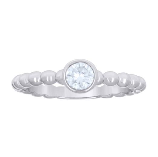 Sterling Silver White Sapphire RIng