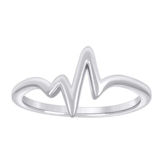 Sterling Silver Heartbeat Ring
