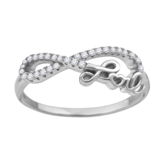 Sterling Silver Love Hearts Ring
