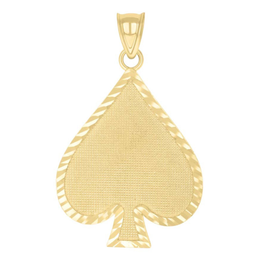 10k Playing Cards Ace Of Spades Charm