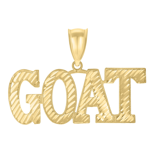 10K Greatest of All Of Time GOAT Charm