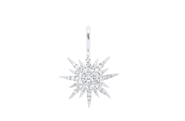 10k Starburst Diamond Pendant