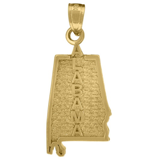 10k Yellow Gold Alabama State Charm