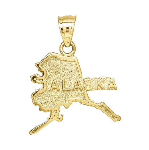 10k Yellow Gold Alaska State Charm