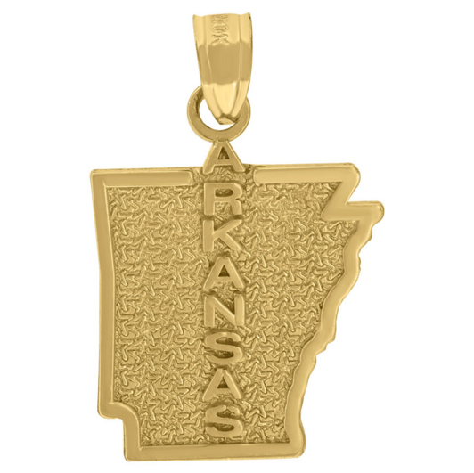10K Yellow Gold Arkansas State Charm