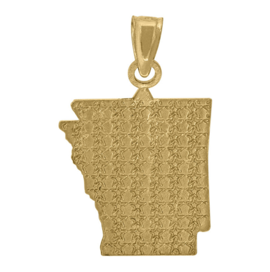 10K Yellow Gold Arkansas State Charm